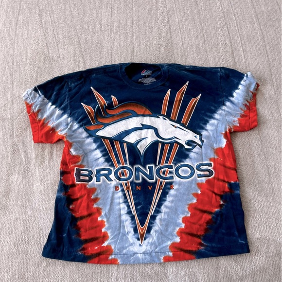 Majestic Other - Vintage Single Stitch Majestic Denver Broncos Tie Dye T-Shirt Size L NFL Tee